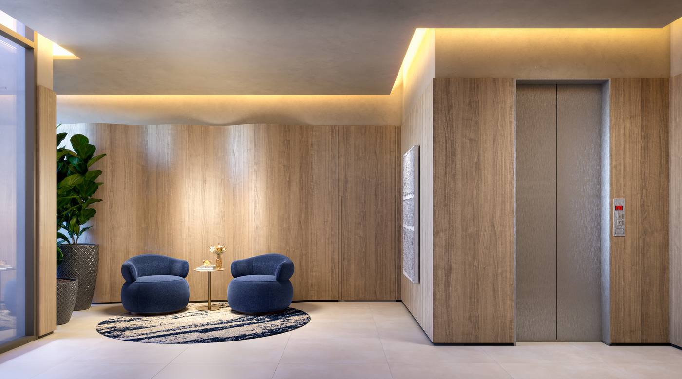 Perspectiva ilustrada do lobby do Marino by Breton